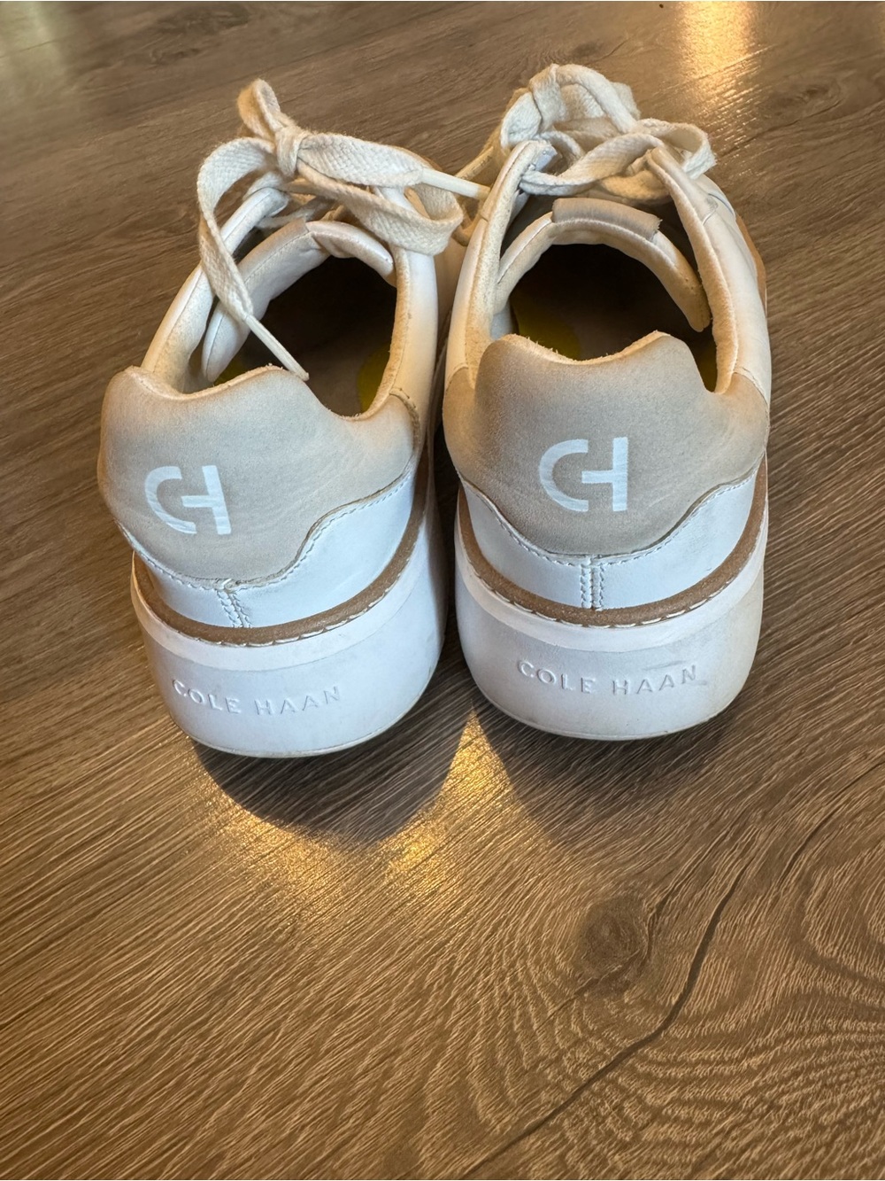 Cole Haan Kids White and Tan Casual Sneakers